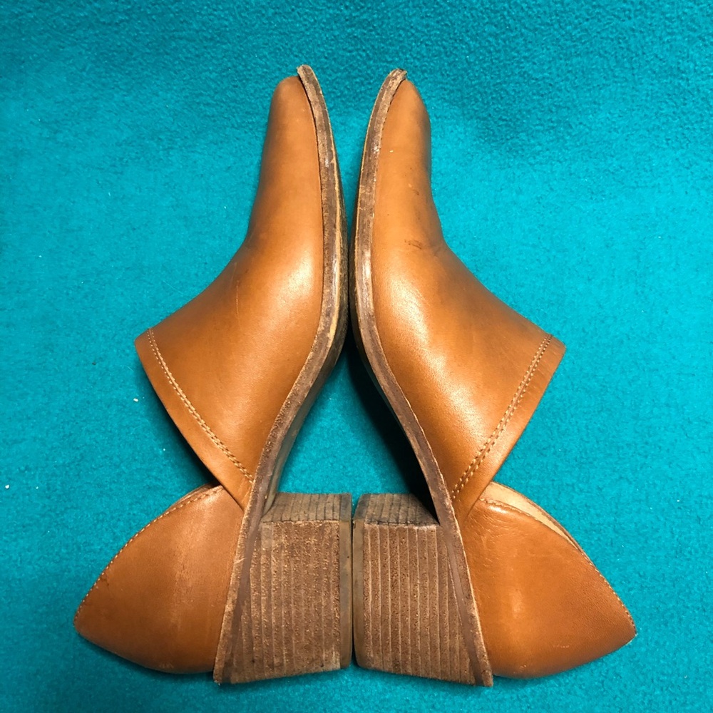 Madewell The Brady Tan Leather Bootie Sz 8 1/2 - Picture 3 of 8